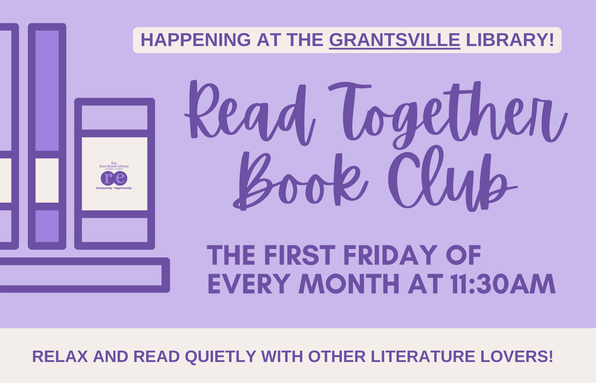 Read Together Book Club Grantsville Ruth Enlow Library Of Garrett 